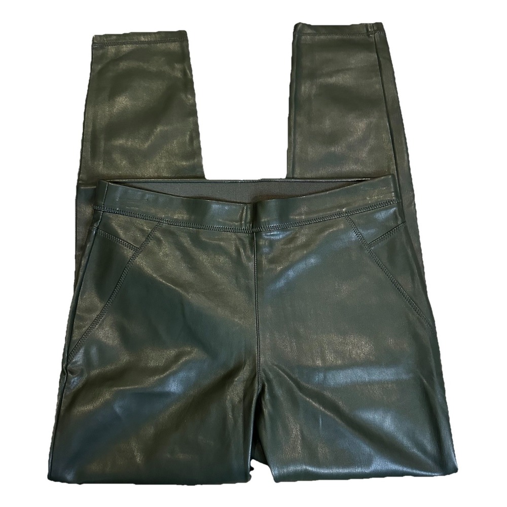 Free People Women's Faux Leather‎ Leggings Size 26 - Moss